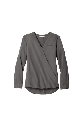 Ladies Grey Wrap Blouse