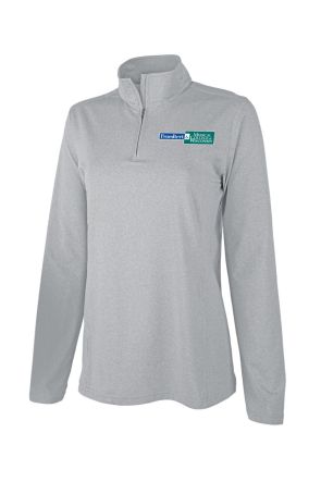 WOMEN'S HEATHERED ECO-LOGIC STRETCH QUARTER ZIP