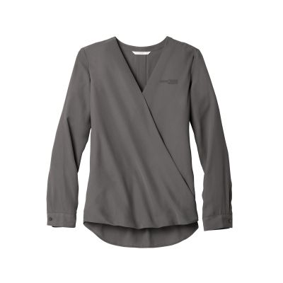 Ladies Grey Wrap Blouse