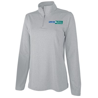 WOMEN'S HEATHERED ECO-LOGIC STRETCH QUARTER ZIP